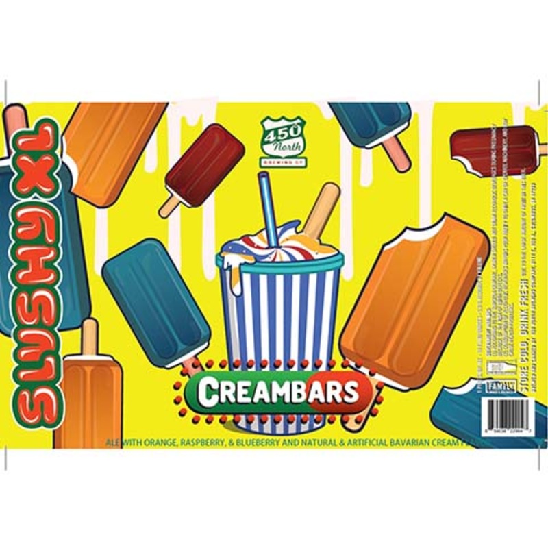 450 North Slushy XL Cream Bars Sour 16OZ SINGLE CAN
