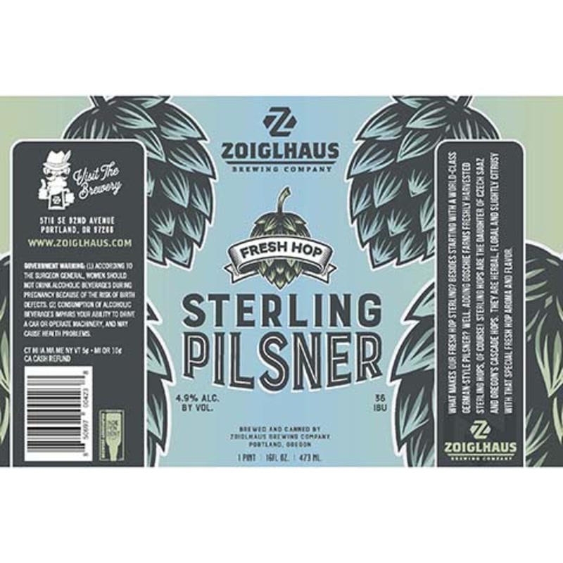 Zoiglhaus Fresh Hop Sterling Pilsner 16OZ SINGLE CAN