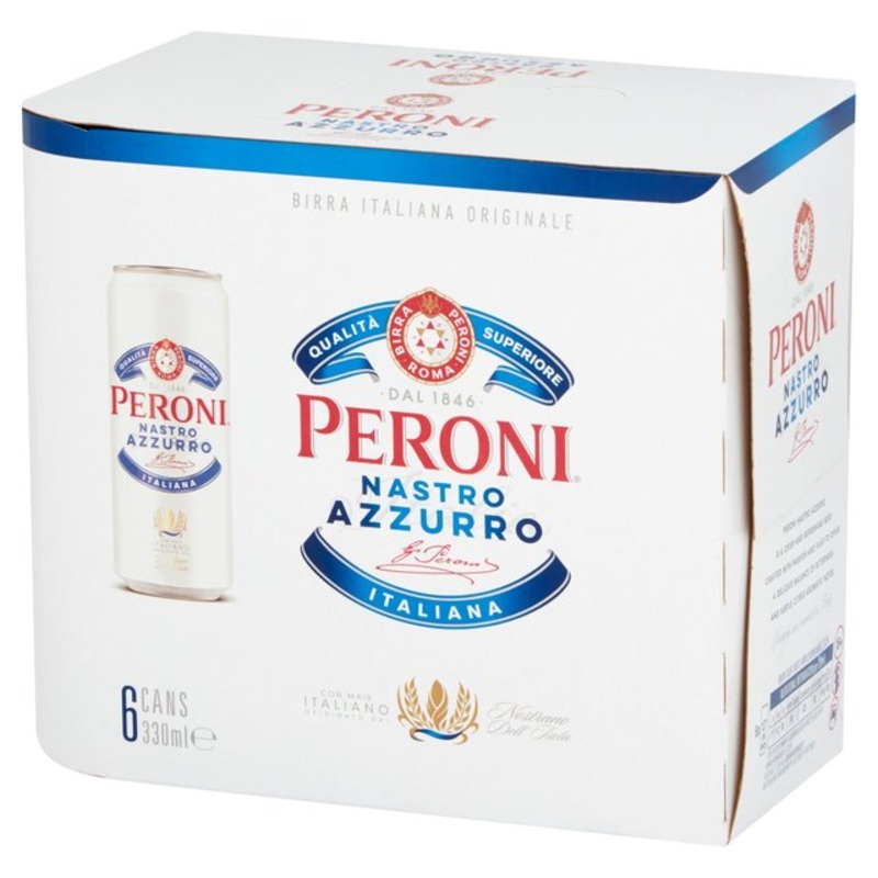 PERONI NASTRO AZZURRO SLEEKS 6 CANS