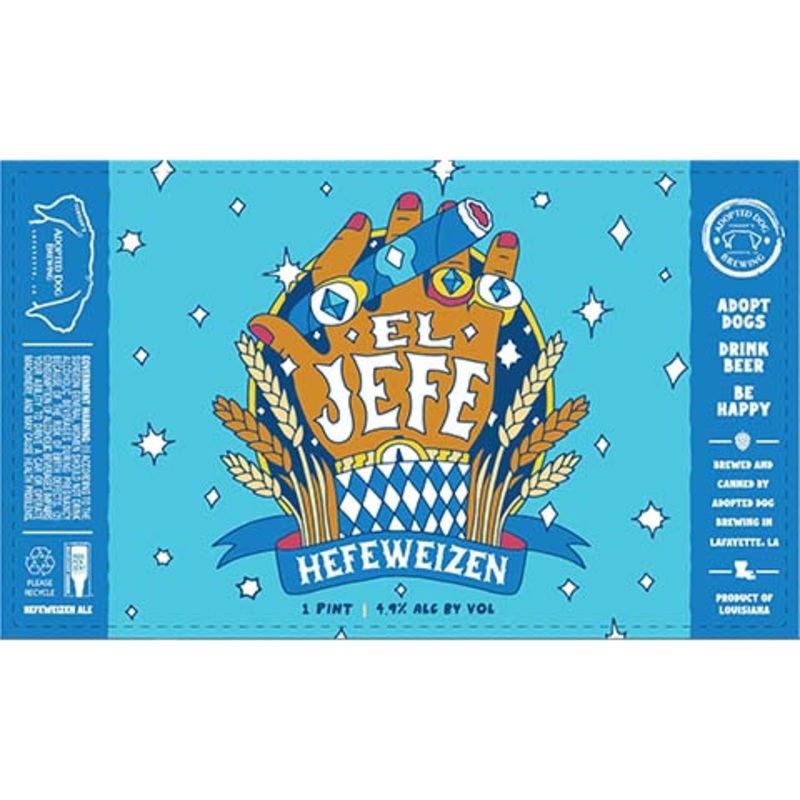 Adopted Dog El Jefe Hefeweizen Ale 16OZ SINGLE CAN