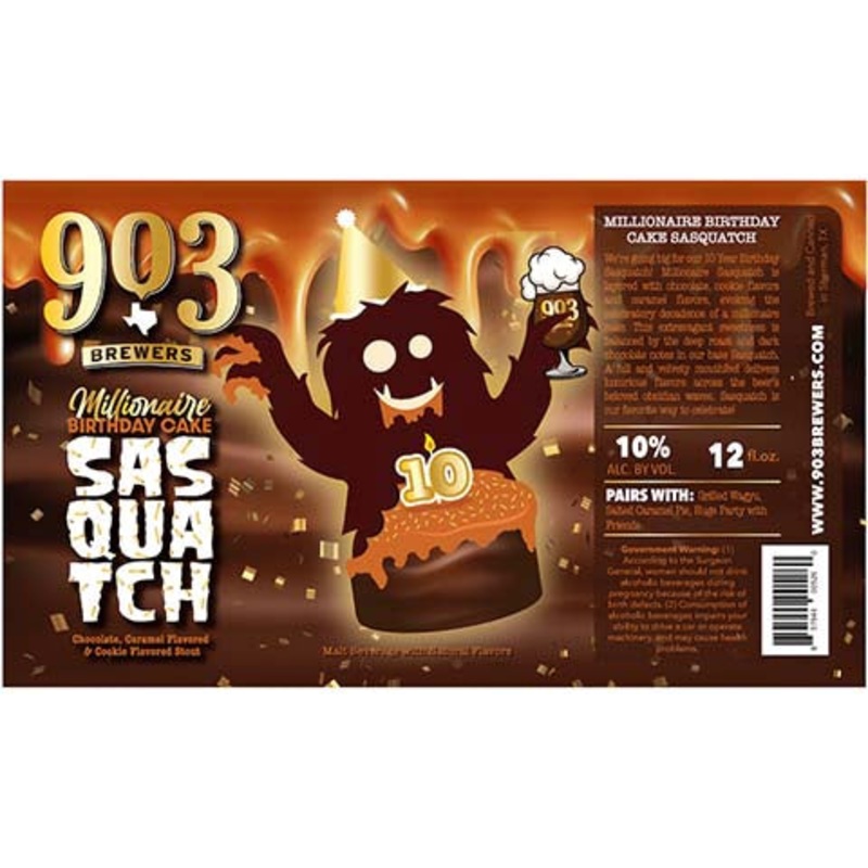 903 Millionaire Birthday Cake Sasquatch Stout 12OZ SINGLE CAN