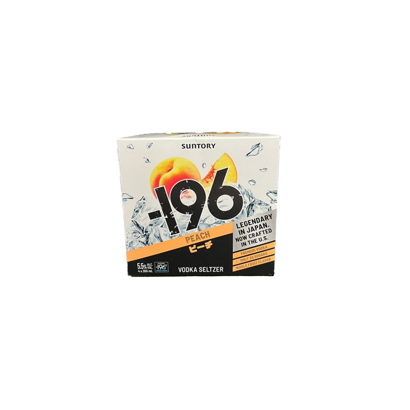 -196 Peach Vodka Seltzer 4 Pack