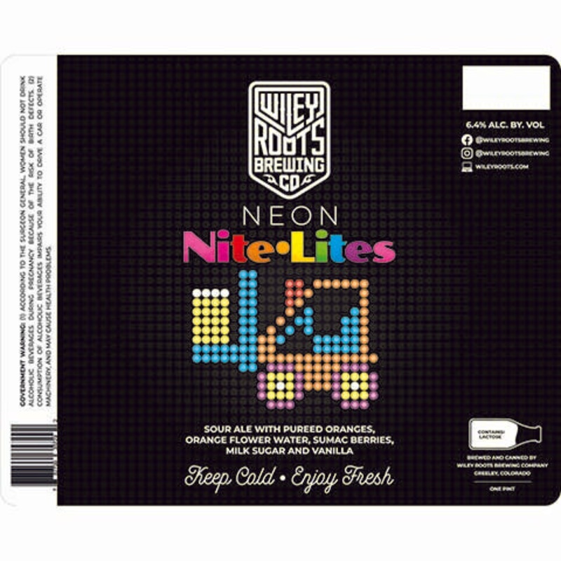 Wiley Roots Neon Nite-Lites Sour Ale 16OZ SINGLE CAN