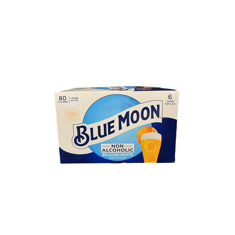 Blue Moon Non-Alcoholic Wheat 6 Pack Cans